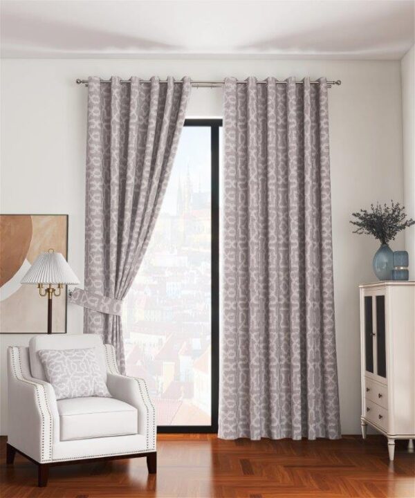 Ready Made Silver Curtains 132x90